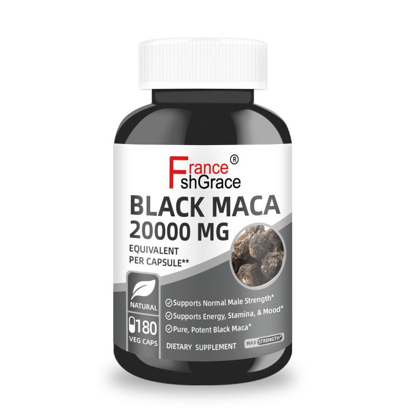 Black Maca Capsules Manufacturer - OEM 20000mg Male Strength Support Adult