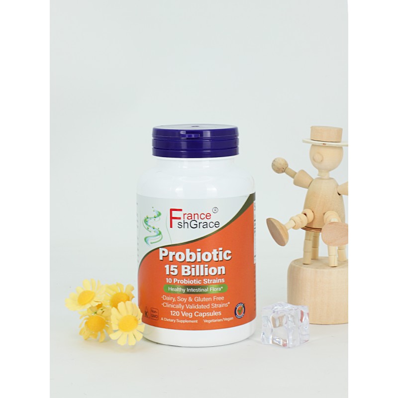 Probiotic Capsules Factory - OEM 15 Billion 10 Strains Dairy Free