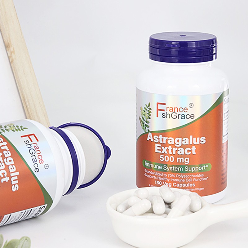 Astragalus Capsules Manufacturer - OEM 500mg Immune Support 150 Veggie