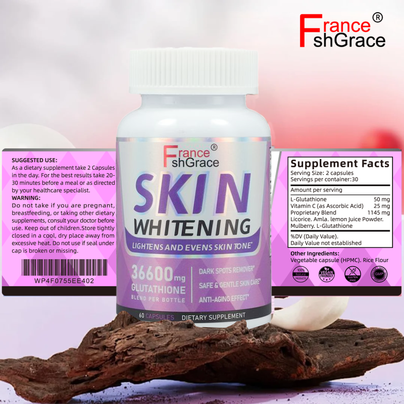 Skin Whitening Capsules Supplier - OEM Private Brand Glutathione Vitamin C