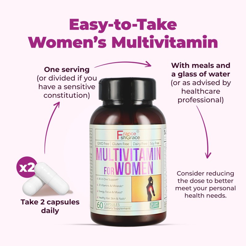 Women Multivitamins Capsules Factory - OEM 60 Capsules Magnesium Total Wellness