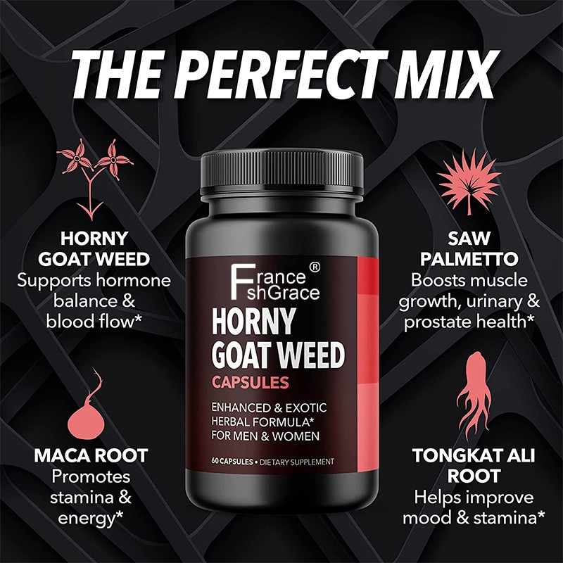 Horny Goat Weed Capsules Supplier - OEM L Arginine Maca Root Energy Stamina