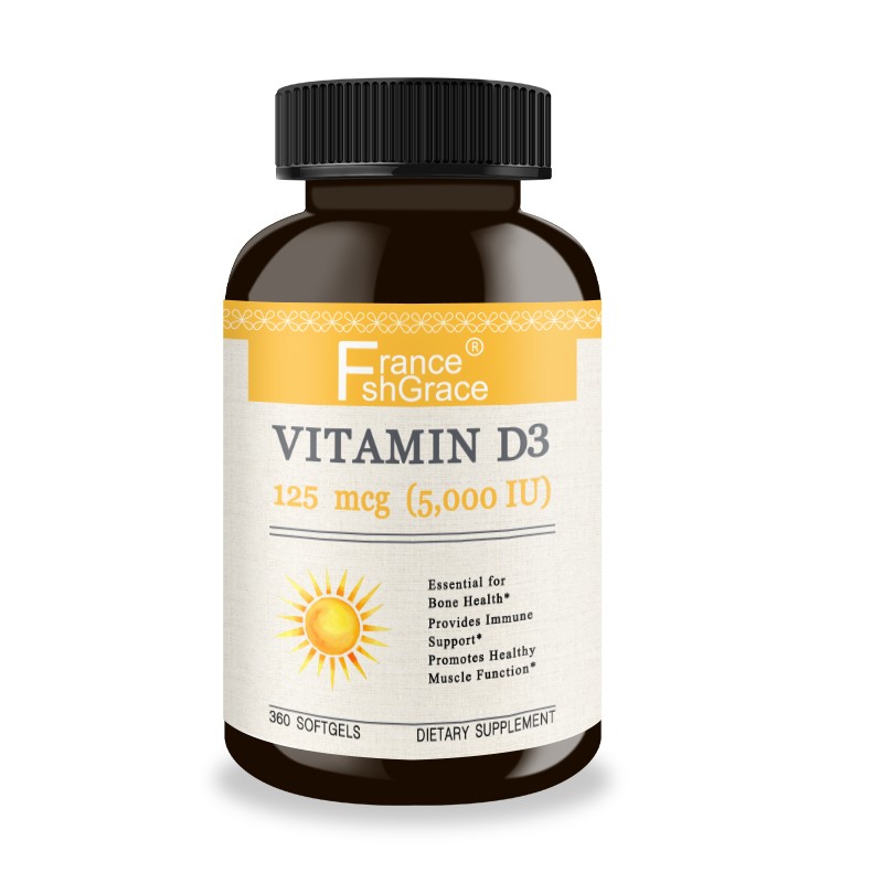 Vitamin D3 Softgels Factory - OEM Immune Bone Health 180 Softgels Men Women