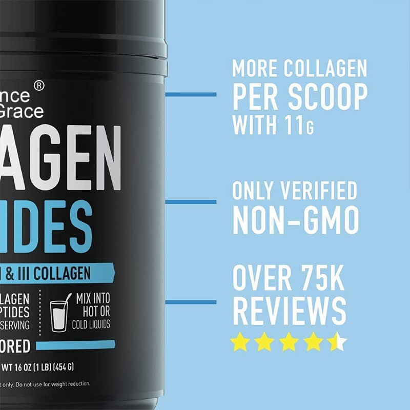 Hydrolyzed Collagen Peptides Factory - OEM Biotin Vitamin C Hyaluronic Acid