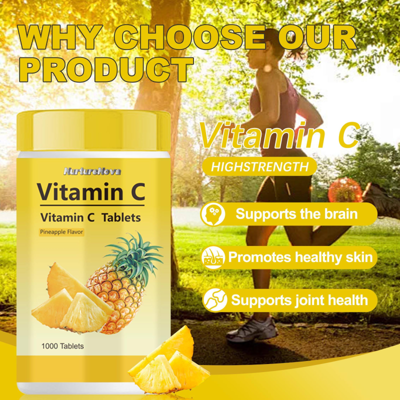 Vitamin C Tablets Factory - Pineapple Flavor 1000 Count Bulk