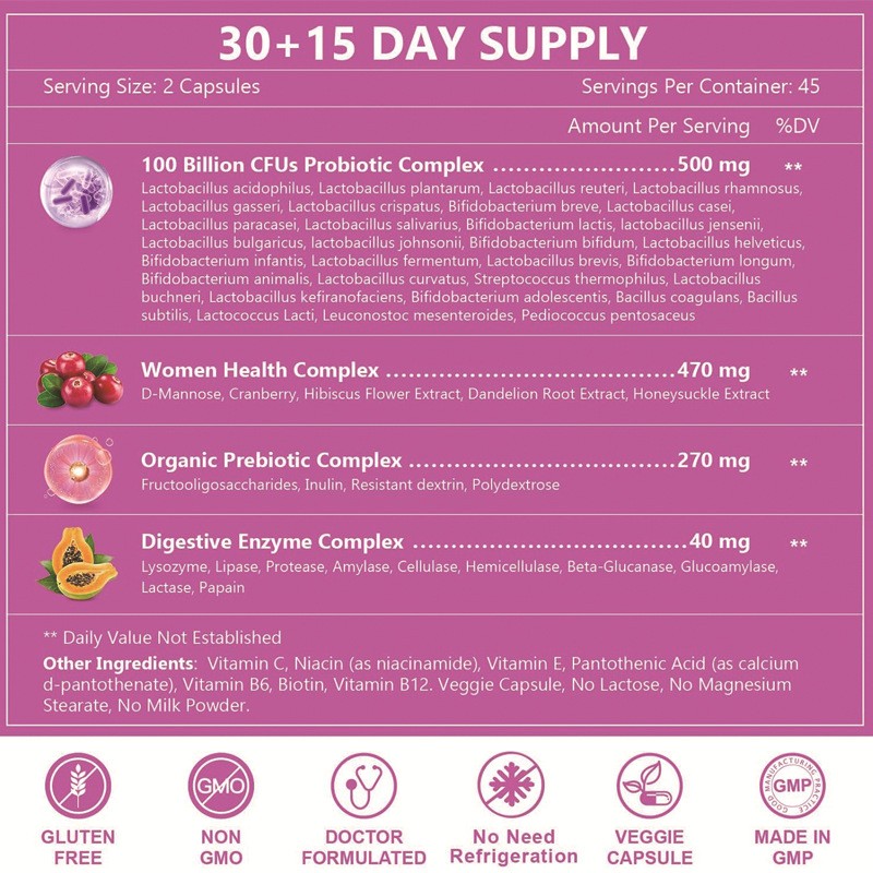 Female Probiotic Capsules Factory - 90 Capsules Cross Border