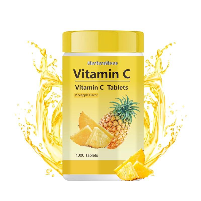 Vitamin C Tablets Factory - Pineapple Flavor 1000 Count Bulk