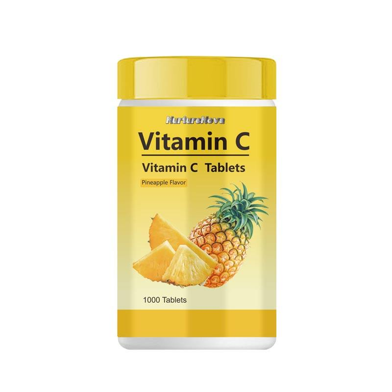 Vitamin C Tablets Factory - Pineapple Flavor 1000 Count Bulk