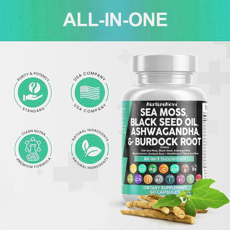 Sea Moss Capsules Supplier - 60-Count Vegetarian Herbal Extract