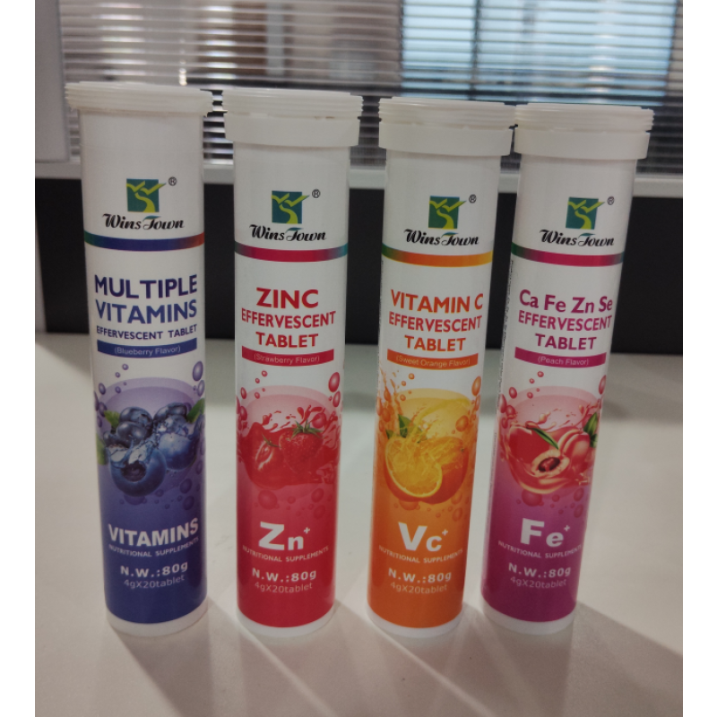 Vitamin C Effervescent Tablets Supplier - Peach Flavor 20 Pieces