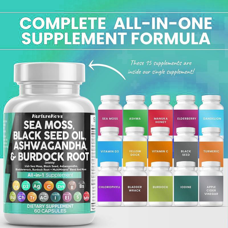 Sea Moss Capsules Supplier - 60-Count Vegetarian Herbal Extract