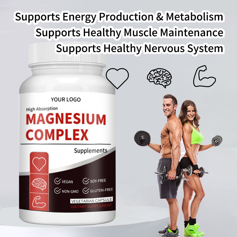 Magnesium Capsules Factory - Muscle Heart Bone Nerve Support