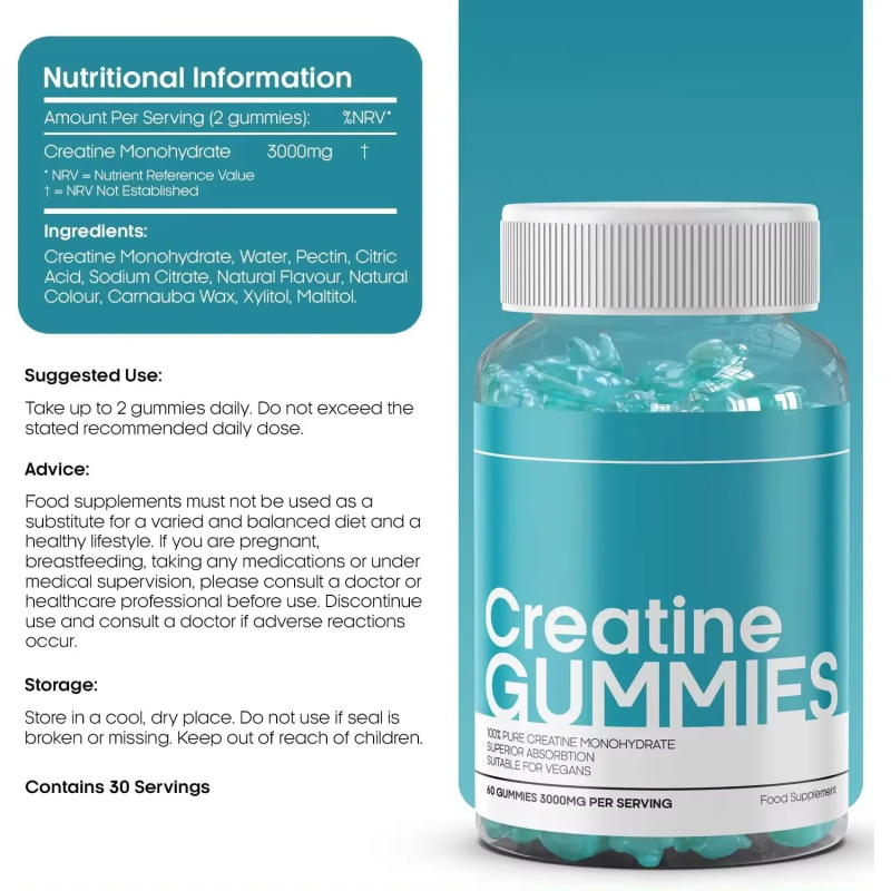 Creatine Monohydrate Gummies Supplier - 5000mg Sports Nutrition