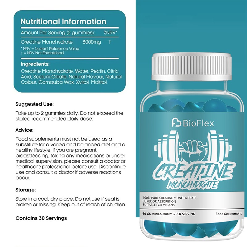 Creatine Gummy Bears Factory - Pre Workout Energy Boost 3000mg