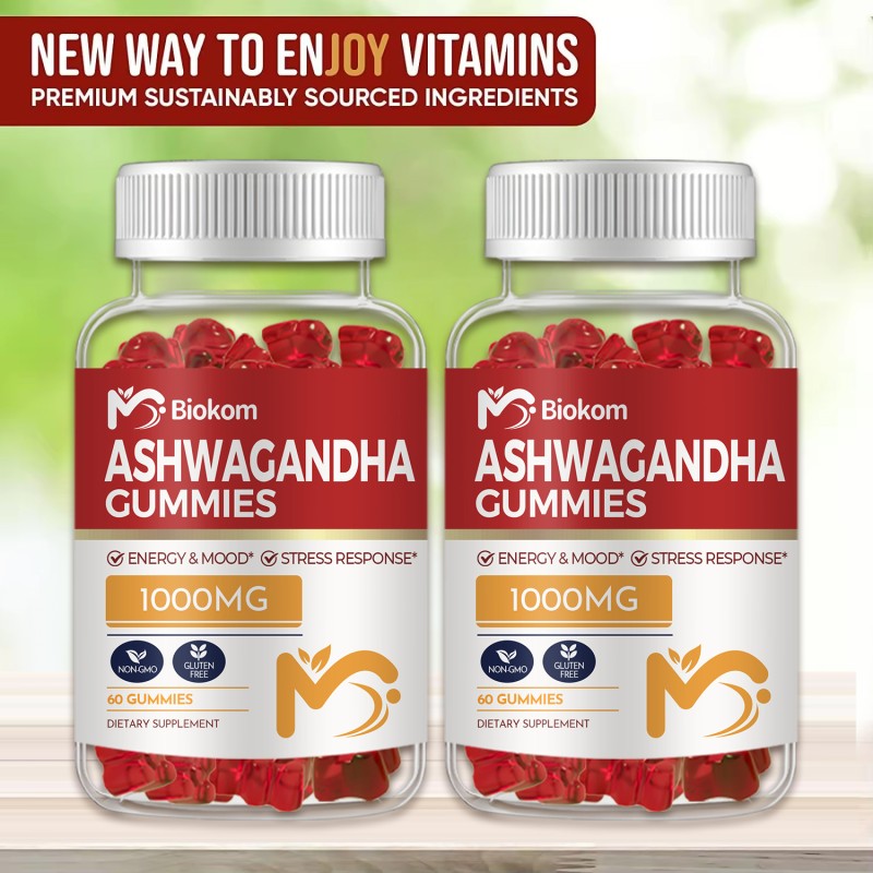 Ashwagandha Gummies Factory - 1000mg Vitamin C D2 Zinc Stress