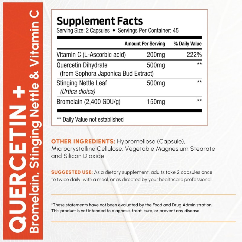 Quercetin Capsules Supplier - Bromelain Vitamin C Respiratory