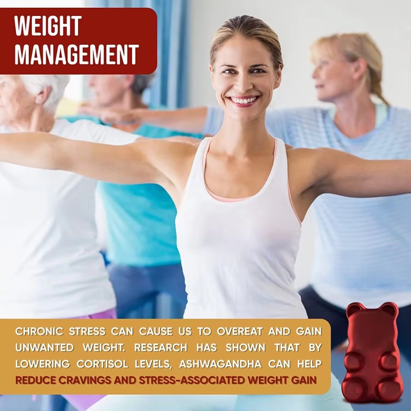 Ashwagandha Gummies Factory - 1000mg Vitamin C D2 Zinc Stress