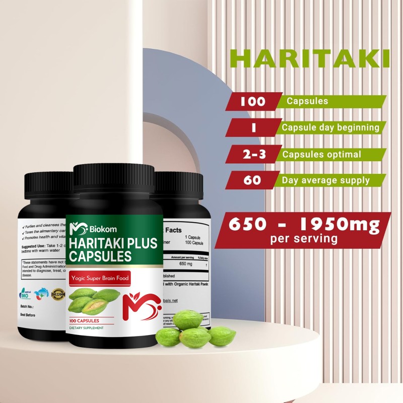 Haritaki Capsules Manufacturer - Vegan Herbal Rejuvenation Detox