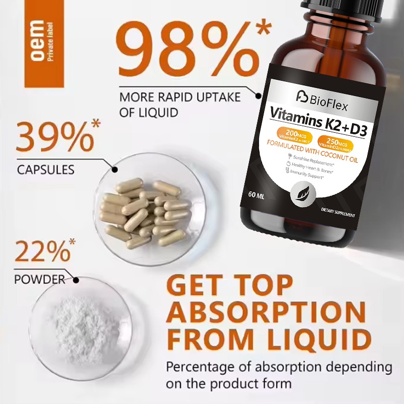 Vitamin D3 K2 Drops Factory - Flavor-Free Heart Health Immune