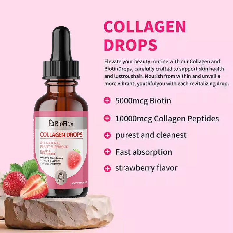 Biotin Collagen Drops Manufacturer - Hair Growth Skin Nails