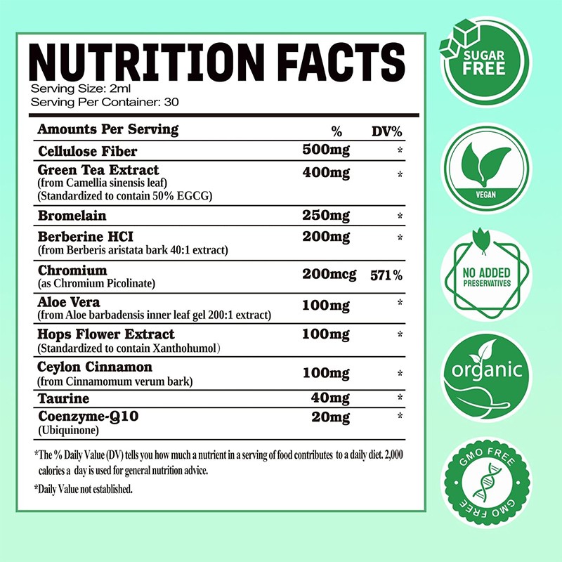 GLP-1 Liquid Drops Supplier - High Fiber Berberine Green Tea