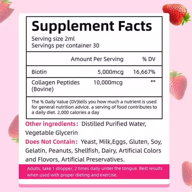 Biotin Collagen Drops Manufacturer - Hair Growth Skin Nails