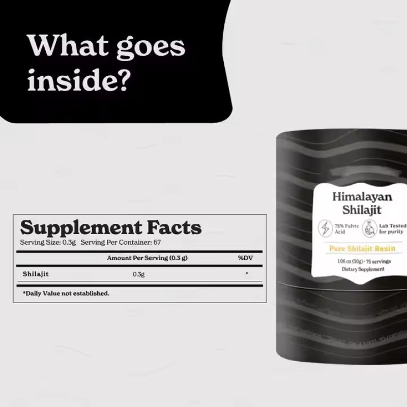 Shilajit Resin Manufacturer - 50g 600mg Fulvic Acid Safe