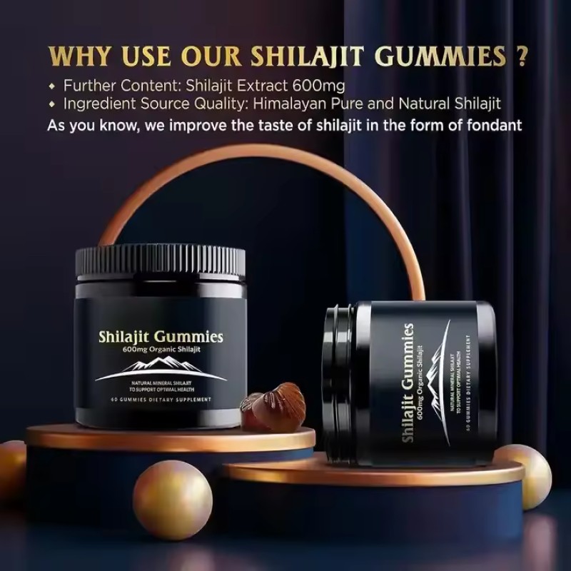Shilajit Gummies Factory - Himalayan 500mg 1000mg Custom