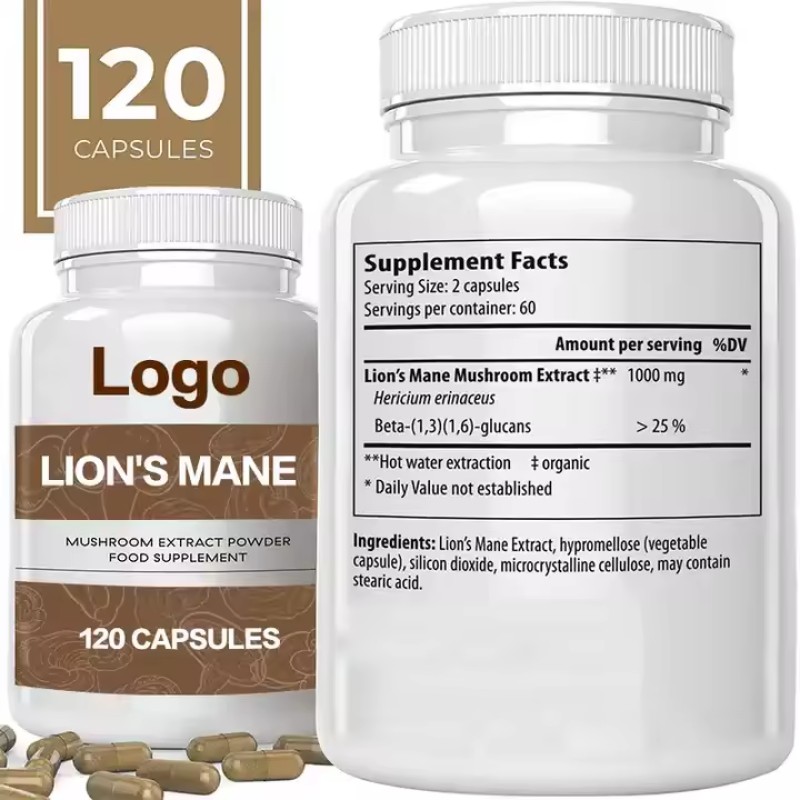 Lions Mane Capsules Supplier - Organic Mushroom Extract Vegan