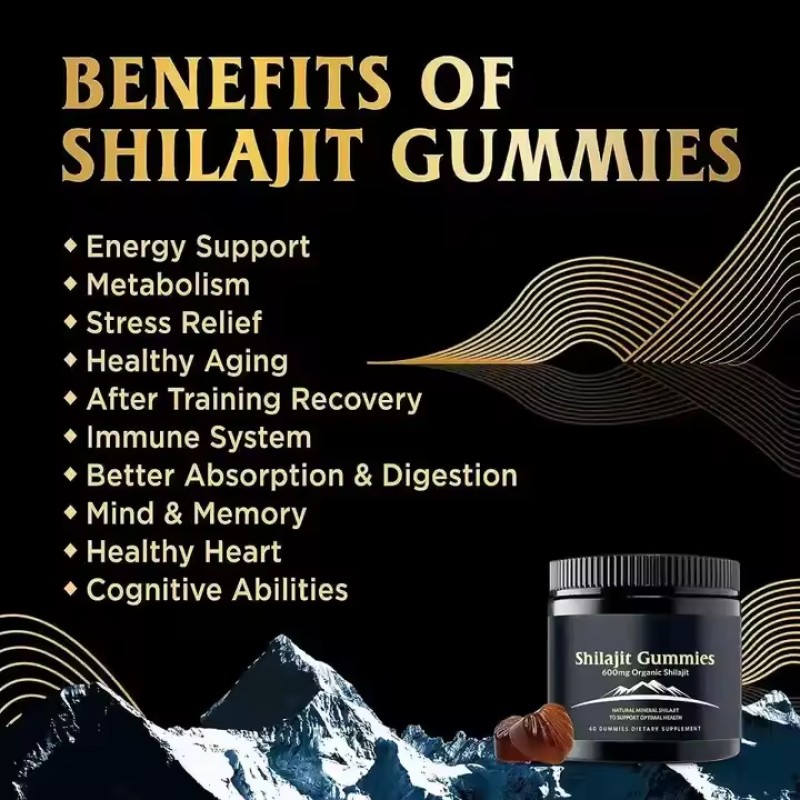Shilajit Gummies Factory - Himalayan 500mg 1000mg Custom