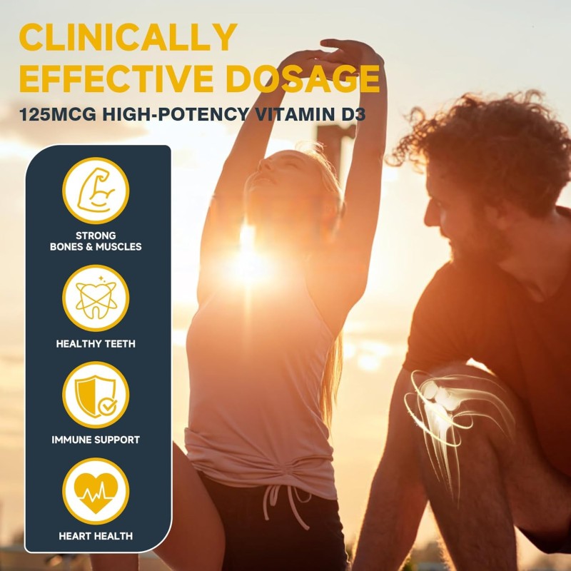 Vitamin D3 K2 Capsules Manufacturer - OEM 125mcg D3 100mcg K2 Zinc Boron