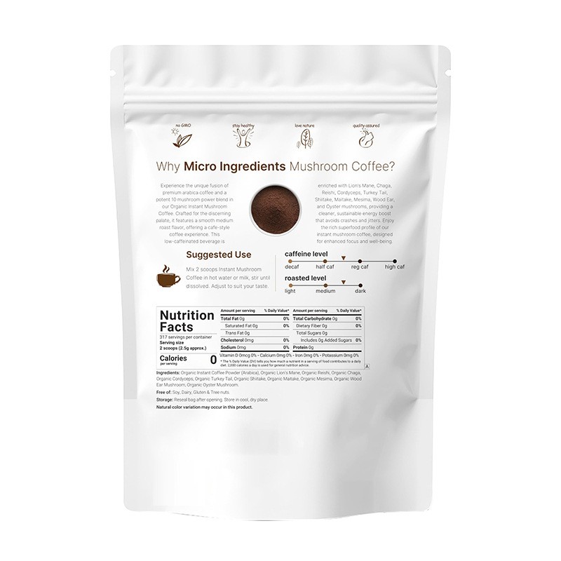 Mushroom Coffee Powder Supplier - OEM Private Label Lions Mane Cordyceps Gut