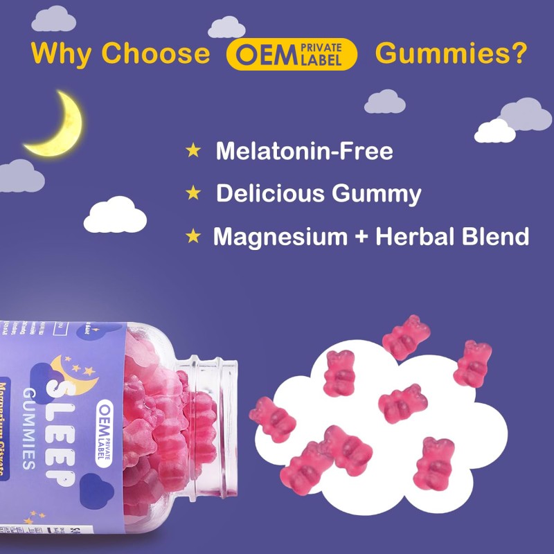 Melatonin Gummies Manufacturer - OEM 500mg Sleep Mood Relaxation Support