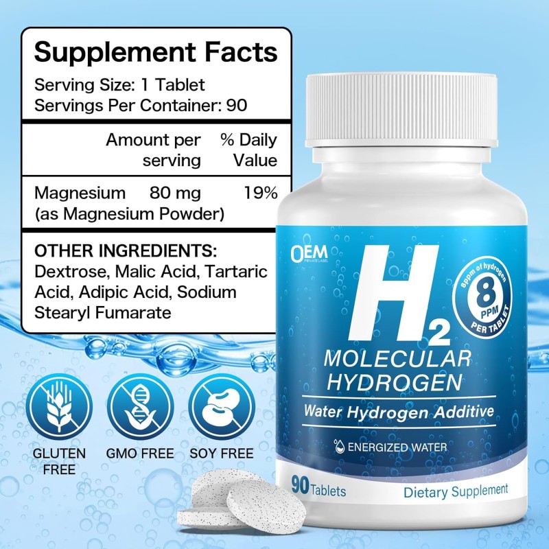 Hydrogen Water Tablets Supplier - OEM H2 Molecular Magnesium Cognitive