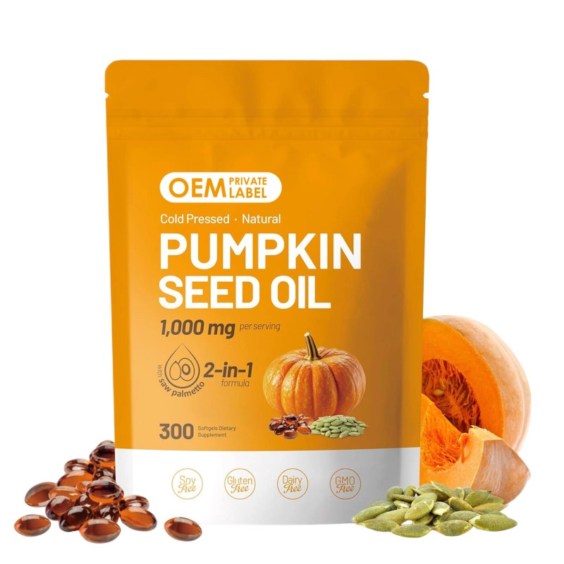 Pumpkin Seed Oil Capsules Manufacturer - OEM Saw Palmetto Fatty Acids Phytosterols