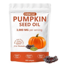 Pumpkin Seed Oil Softgels Factory - OEM 3000mg Saw Palmetto Hair Skin