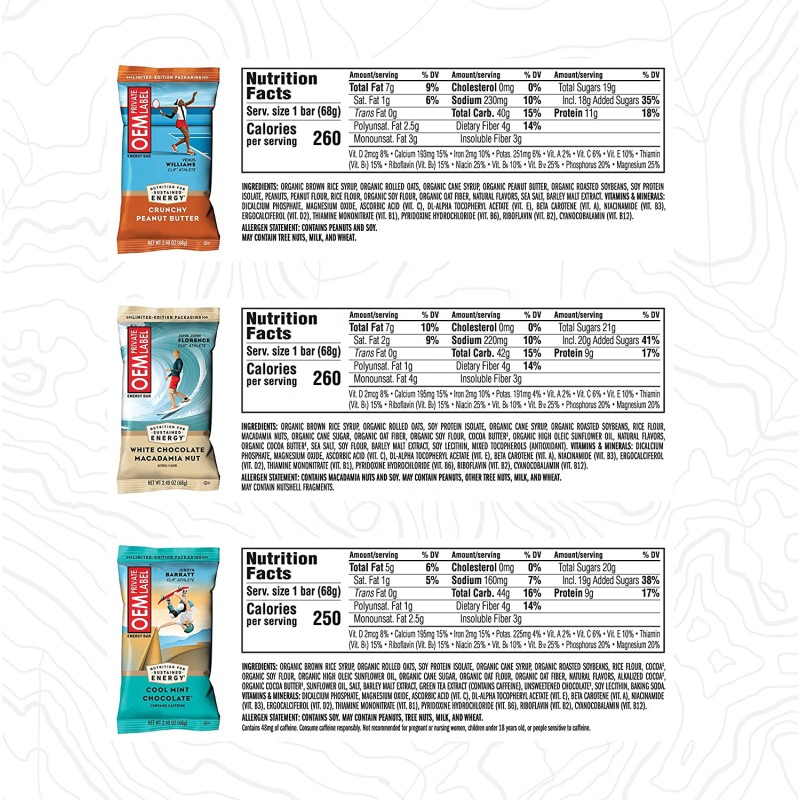 Energy Bars Supplier - OEM Organic High Fiber Protein Snacks Fat Burner