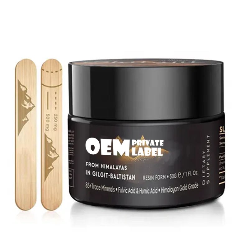 Shilajit Resin Factory - OEM 800mg Gold Grade Fulvic Acid Trace Minerals