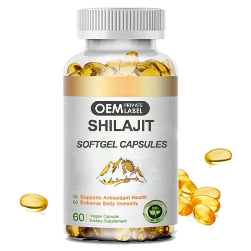 Shilajit Softgel Capsule Supplier - OEM Fulvic Acid Trace Minerals Energy