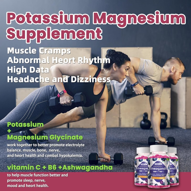 Ashwagandha Gummies Supplier - OEM 1000mg Vitamin D3 Magnesium B6