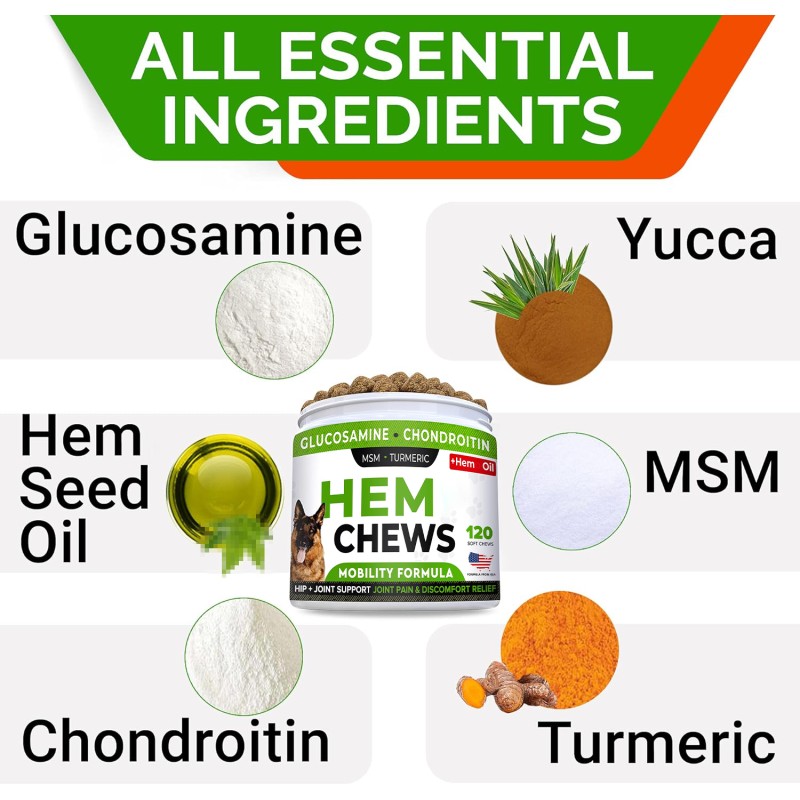 Dog Joint Chews Factory - OEM Hemp Glucosamine Chondroitin Mobility