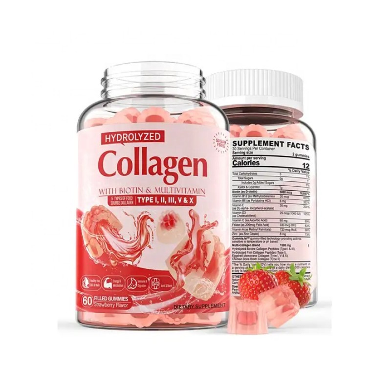Collagen Gummies Manufacturer - OEM Sugar Free 1500mg Multi Peptides Biotin