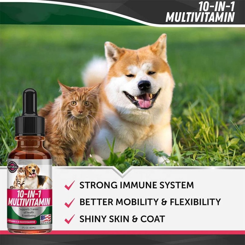 Pet Health Drops Factory - OEM 10:1 Glucosamine Liquid Multivitamin