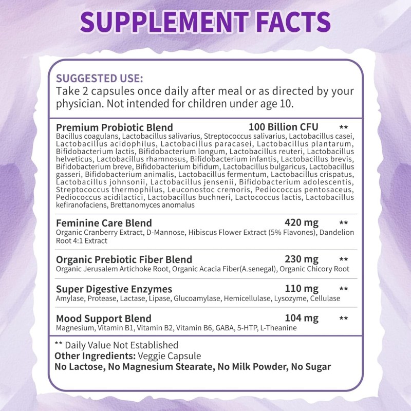 Women Probiotics Capsules Supplier - OEM Vaginal Enzymes Prebiotics Urinary