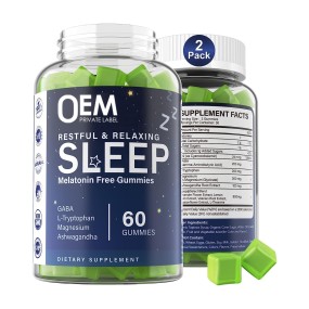 Sleep Aid Gummies Supplier - OEM Melatonin Free Relax Mood Lemon Flavor