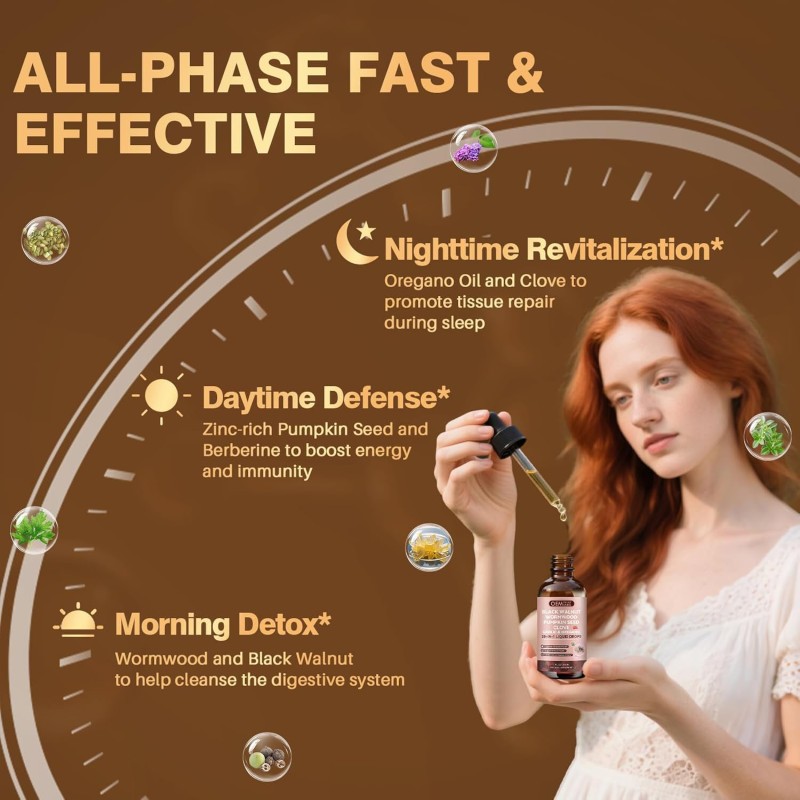 Black Walnut Tincture Factory - OEM 20 in 1 Wormwood Clove Gut Cleanse