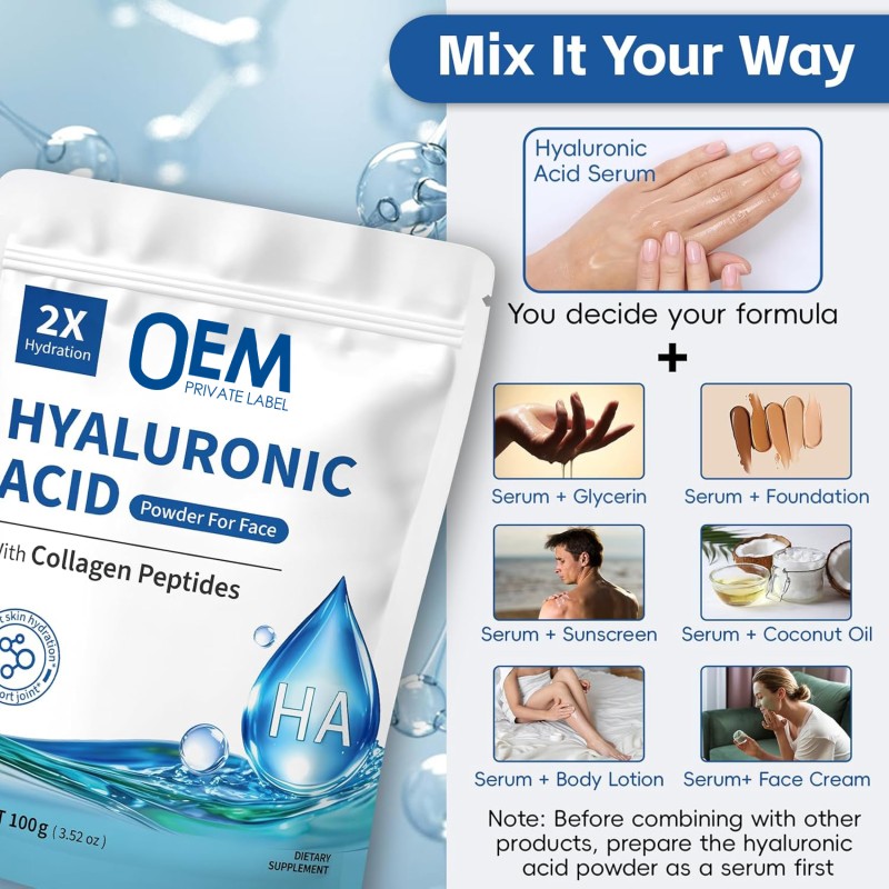 Collagen Peptides Powder Manufacturer - OEM Hyaluronic Acid Hydrating Skincare