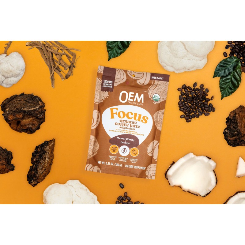 Mushroom Coffee Powder Manufacturer - OEM Grass Fed Collagen Chaga Focus