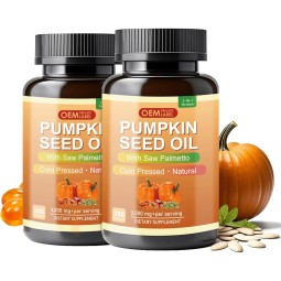 Pumpkin Seed Oil Capsules Manufacturer - OEM Cold Pressed Saw Palmetto Hair