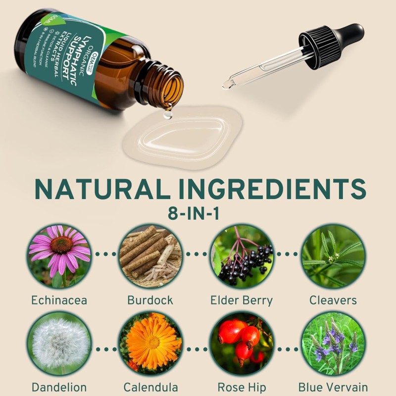 Lymph Detox Drops Factory - OEM Lymphatic Cleanse Echinacea Dandelion